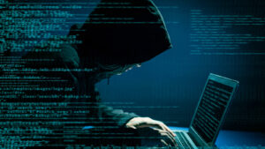 Hacker attacking internet